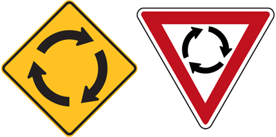 roundabout signs